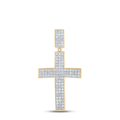 2CTW-DIA NK CROSS MENS CHARM