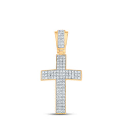 1CTW-DIA NK CROSS MENS CHARM