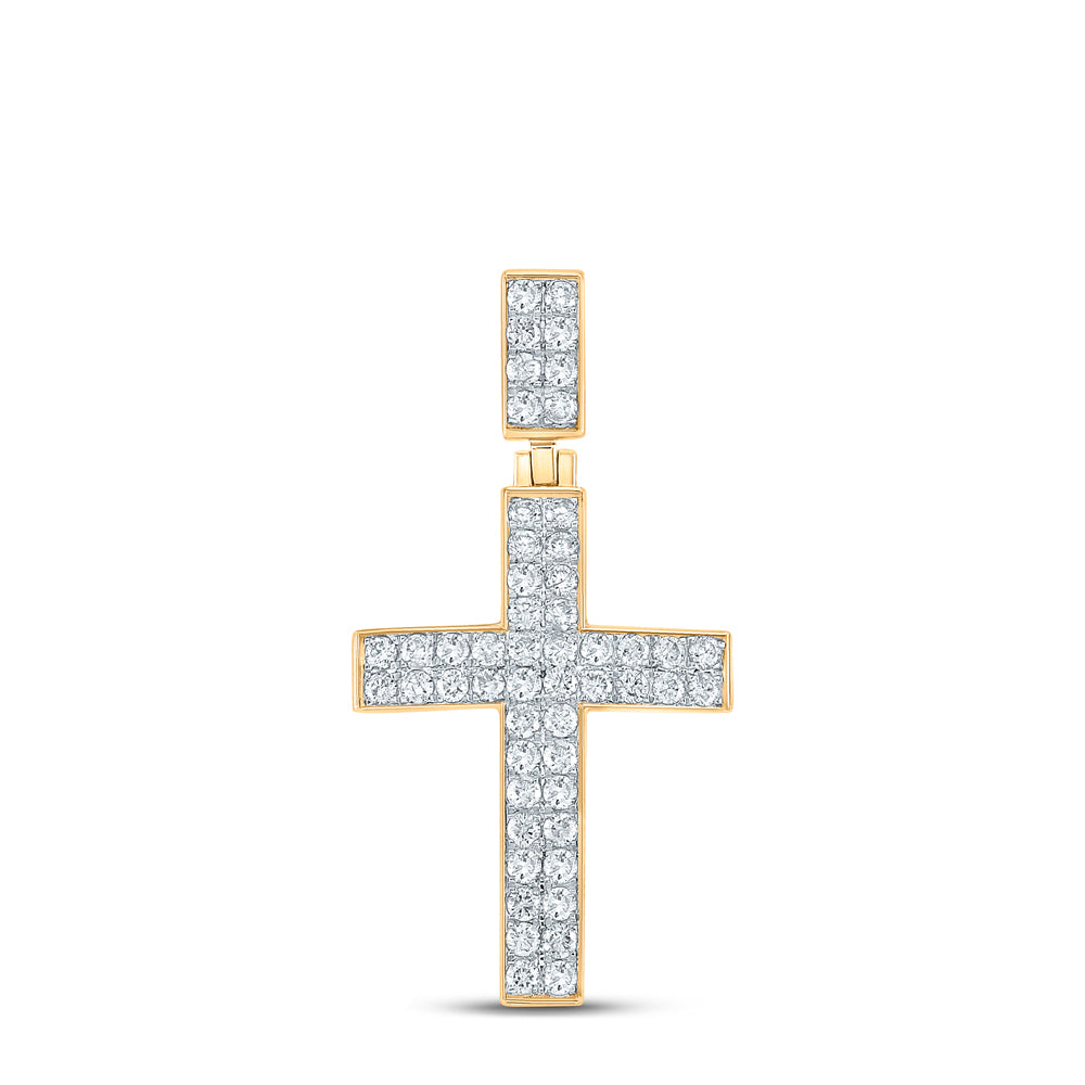 1CTW-DIA NK CROSS MENS CHARM
