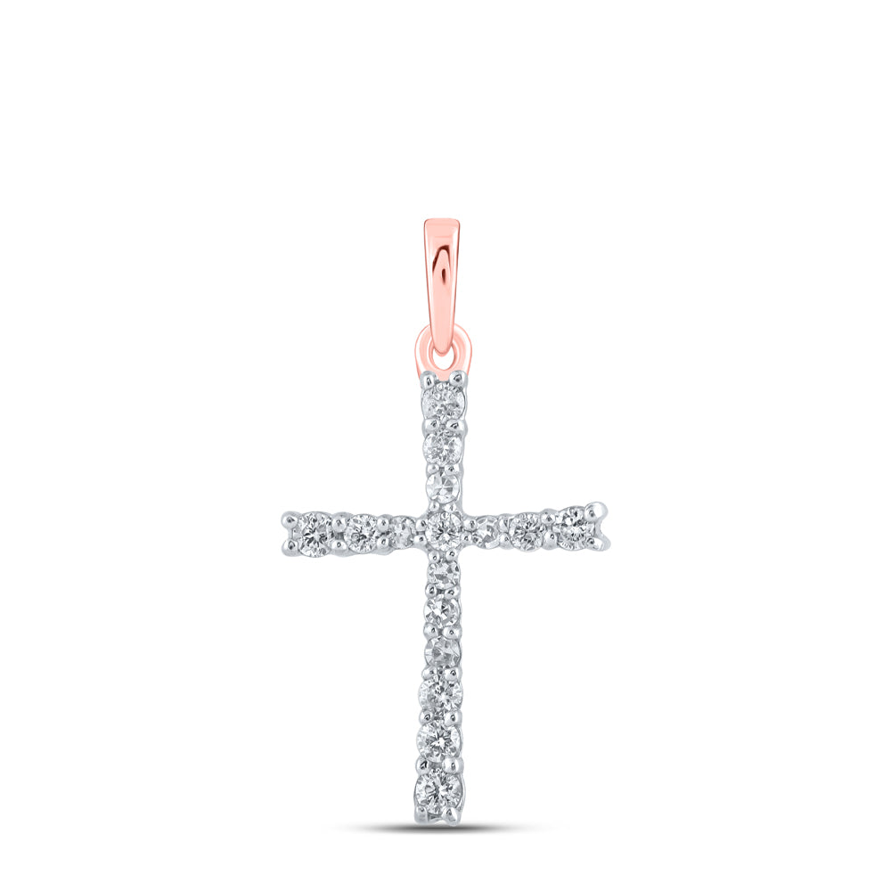 1/6CTW-DIA NK GIFT CROSS PENDANT
