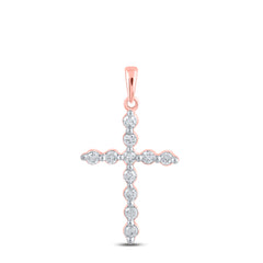 1/3CTW-DIA NK CROSS PENDANT