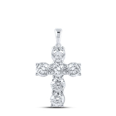 2 3/8CTW-DIA CN CROSS PENDANT