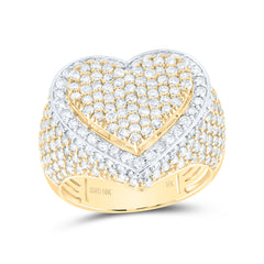 3CTW-DIA NK HEART RING