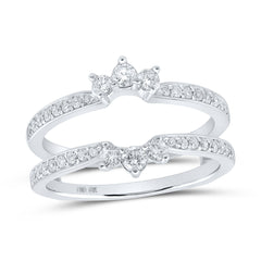 10K White Gold 1/2 CTW-Natural Diamond Enhancer Ring 3.32 Gram