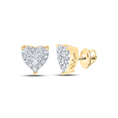 1/4CT-DIA NK FASHION HEART EARRING