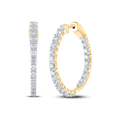3 CTW-DIA NK HIGH HOOPS EARRING
