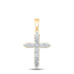 1CTW-DIA NK CROSS PENDANT