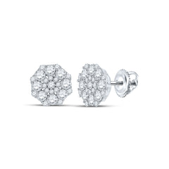 1 1/4CTW-DIA NK OCTAGON EARRING