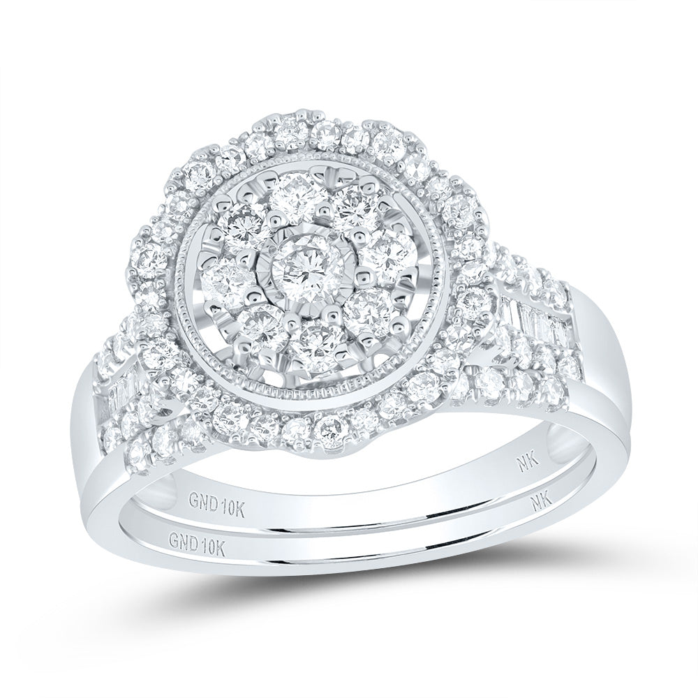 1CTW-DIA NK BRIDAL SET