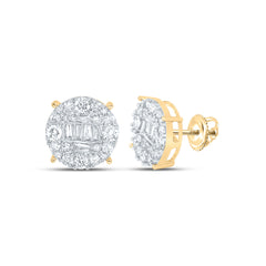 1CTW-DIA NK ROUND SHAPE EARRING
