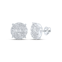 1CTW-DIA NK ROUND SHAPE EARRING