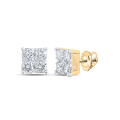 1/4CTW-DIA NK FASHION SQUARE EARRING