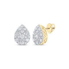 1CTW-DIA NK FASHION PEAR EARRING
