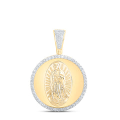 1CTW DIA NK GUADALUPE VIRGIN MARY MENS CHARM