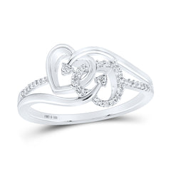 1/10CTW-DIA P2 GIFT HEART RING