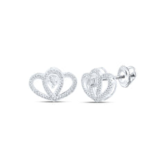 1/4CTW-DIA NK HEART EARRING