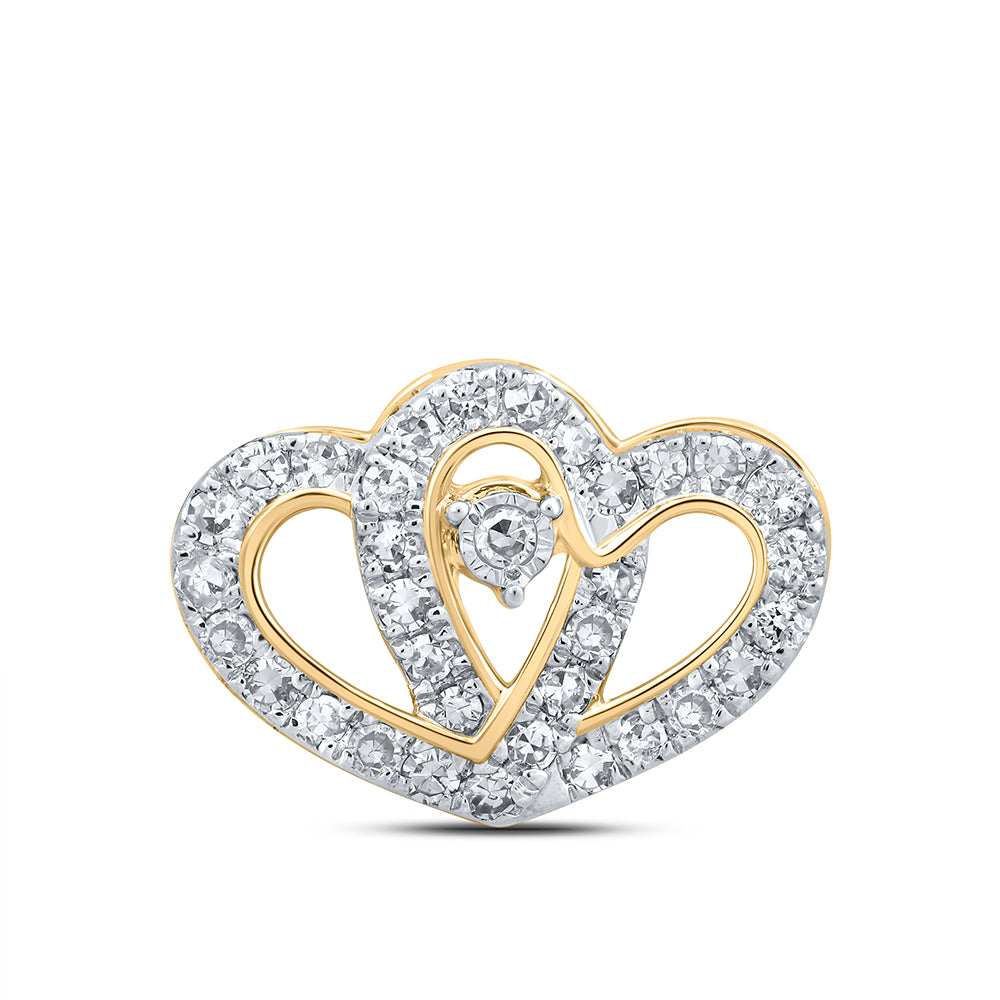 1/4CTW-DIA NK HEART PENDANT
