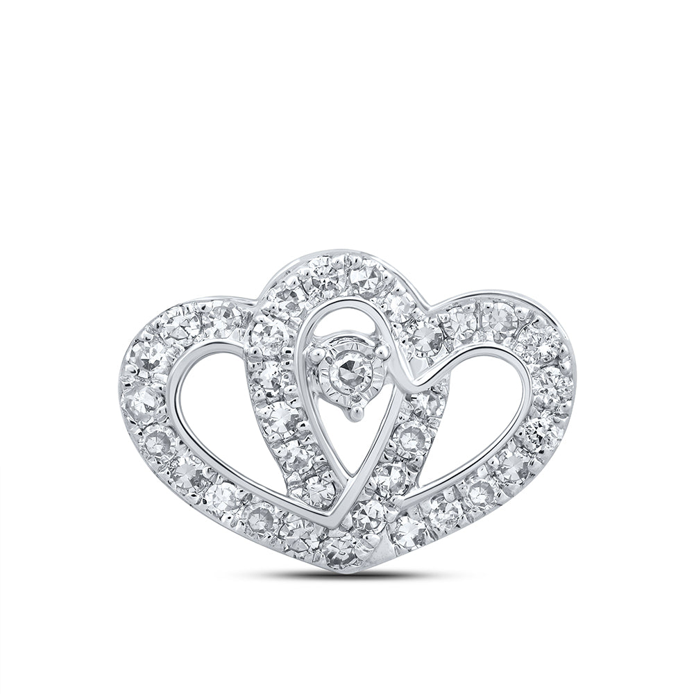 1/4CTW-DIA NK HEART PENDANT