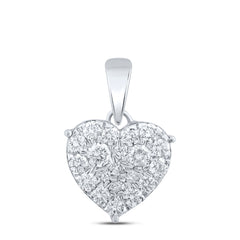 3/4CTW-DIA NK HEART PENDANT