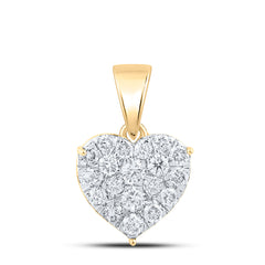 7/8CTW-DIA CN HEART PENDANT