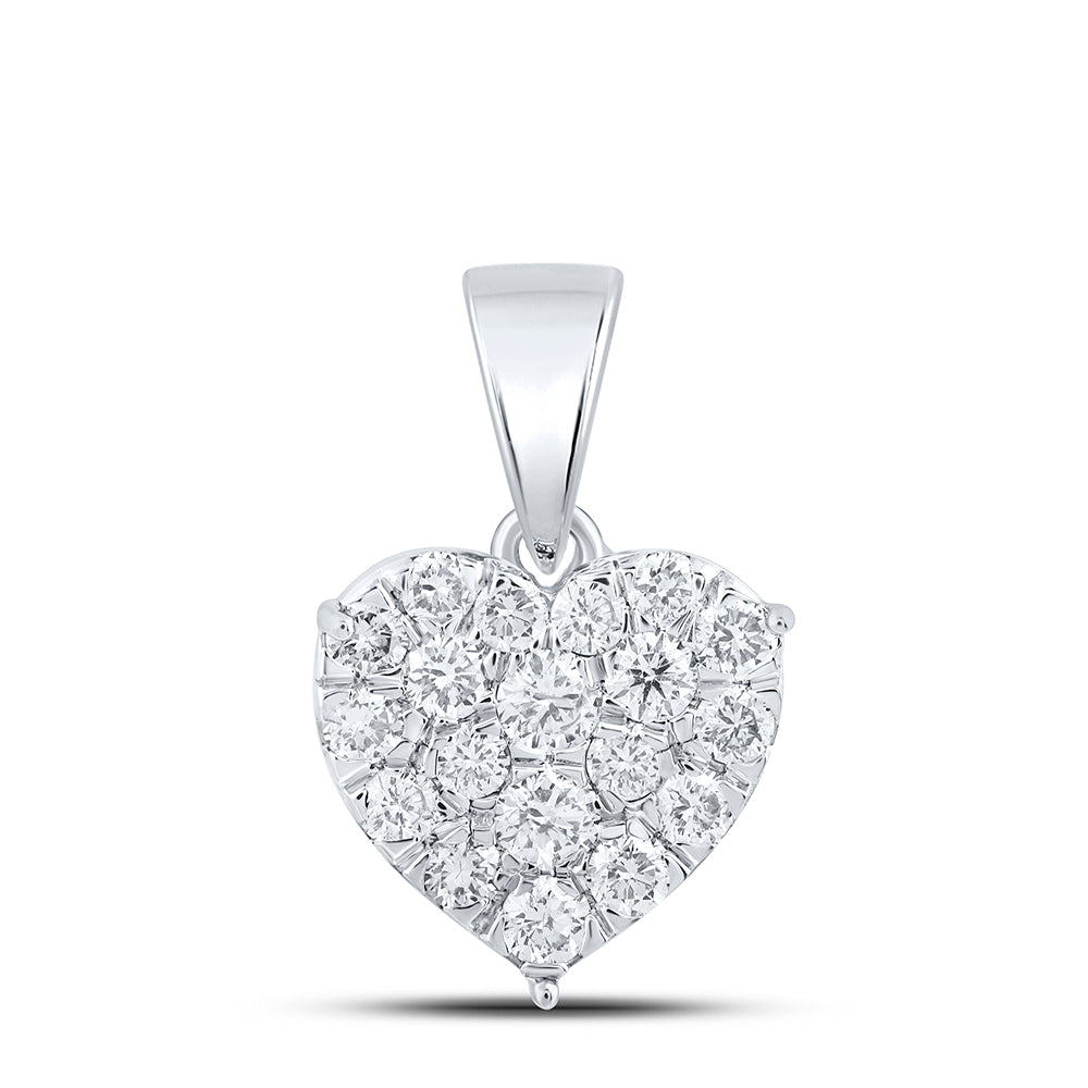 7/8CTW-DIA NK HEART PENDANT