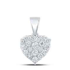 7/8CTW-DIA CN HEART PENDANT