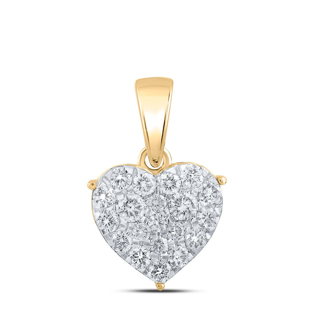 1/2CTW-DIA NK HEART PENDANT