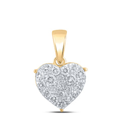 1/2CTW-DIA CN HEART PENDANT