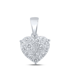 1/2CTW-DIA CN HEART PENDANT