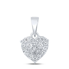 1/4 CTW-DIA CN HEART PENDANT