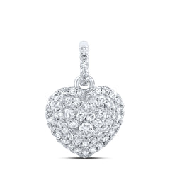 1/4CTW-DIA NK HEART PENDANT