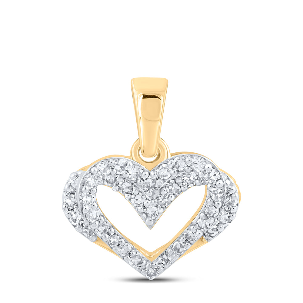 1/4CTW-DIA NK HEART PENDANT