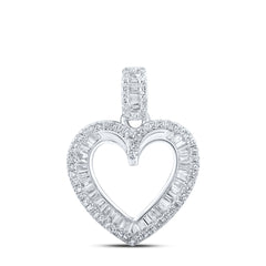 3/8CTW-DIA NK HEART PENDANT