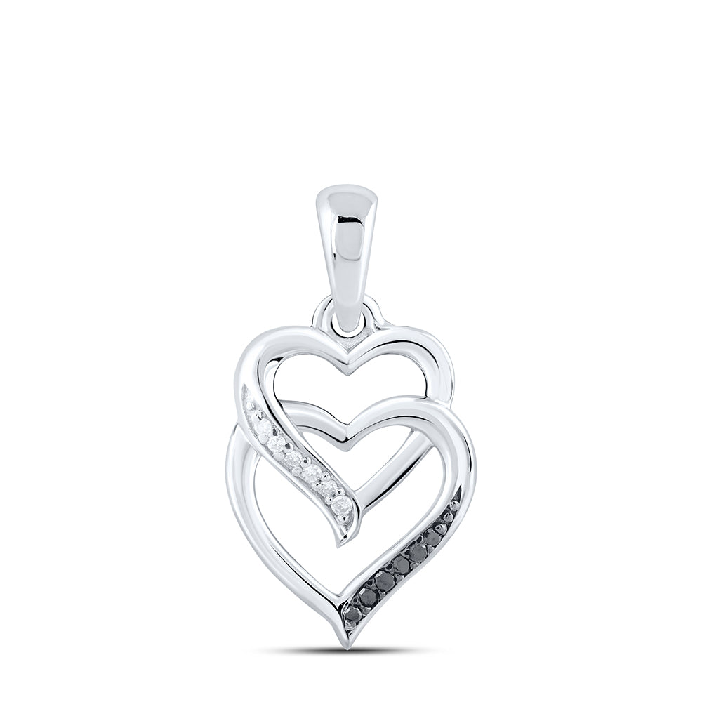 Sterling Silver 1/20 CTW-Natural Diamond Gift Heart Pendant 0.66 Gram
