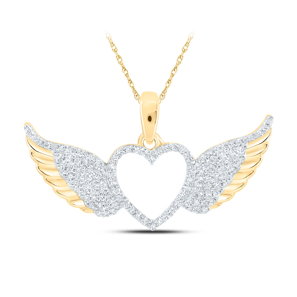 1/4CTW-DIA NK HEART PENDANT