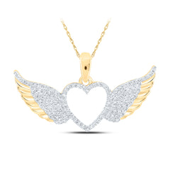 1/4CTW-DIA NK HEART PENDANT