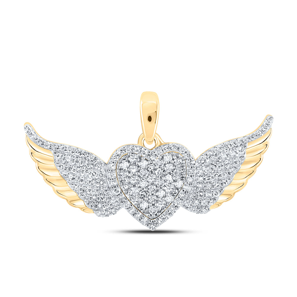 3/8CTW-DIA NK HEART PENDANT