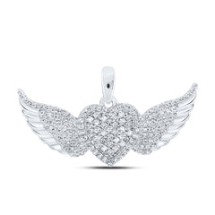 3/8CTW-DIA NK HEART PENDANT