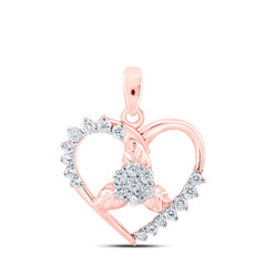 1/4 CTW-DIA NK HEART PENDANT
