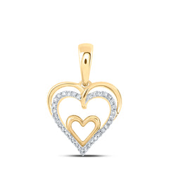 1/10CTW-DIA NK HEART PENDANT