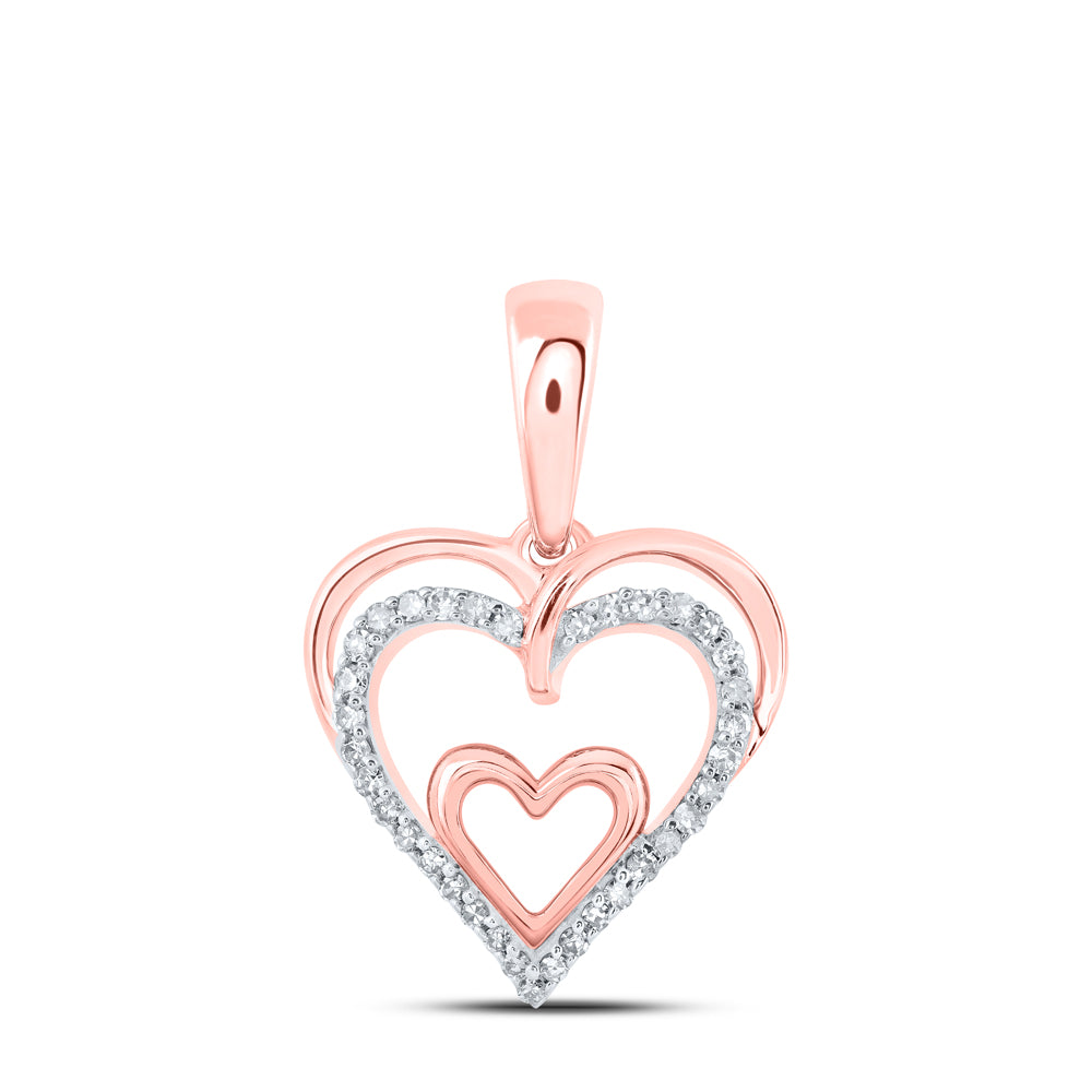 1/10CTW-DIA NK HEART PENDANT