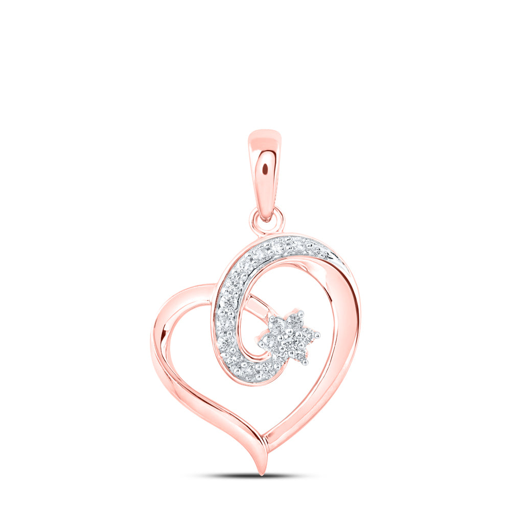 1/6CTW-DIA NK HEART PENDANT