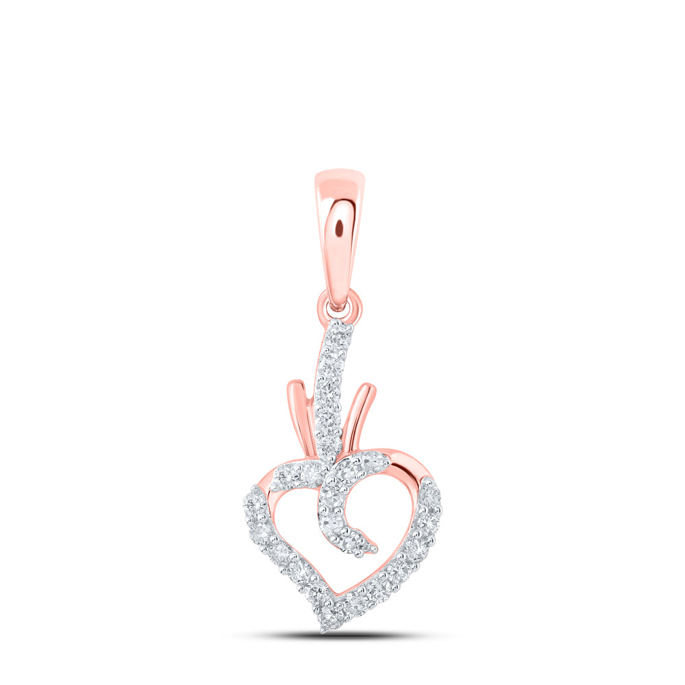 1/4CTW-DIA NK HEART PENDANT