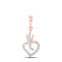 1/4CTW-DIA NK HEART PENDANT
