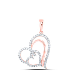 3/8CTW-DIA NK HEART PENDANT