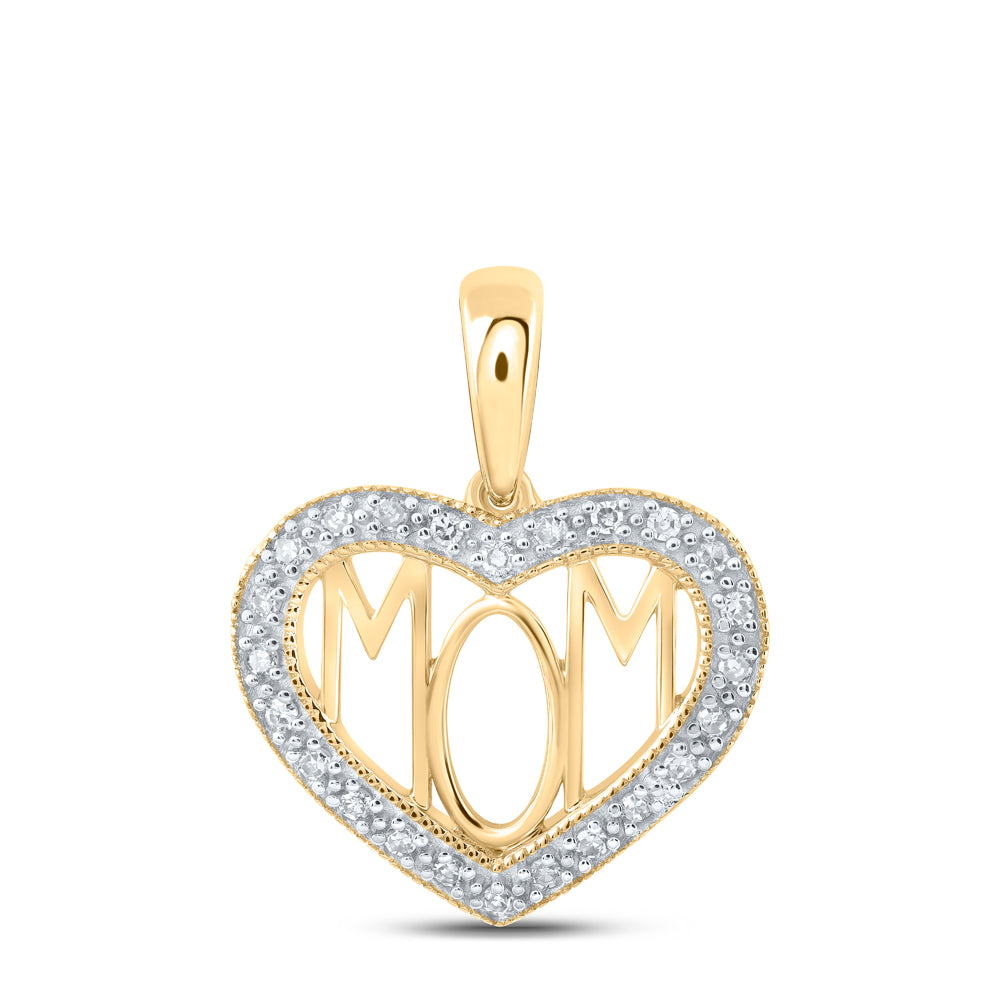 1/8CTW-DIA NK HEART PENDANT