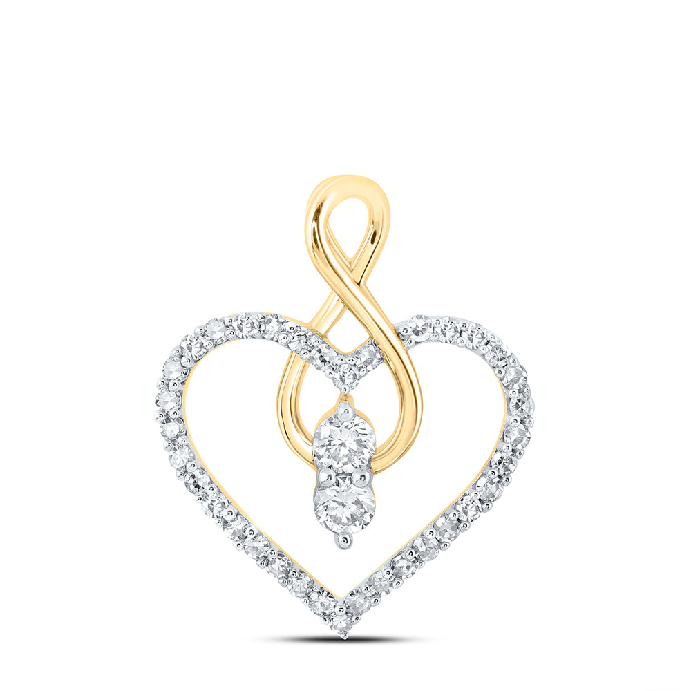 1/3CTW-DIA NK HEART PENDANT