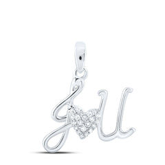 1/12CTW-DIA NK GIFT "I?YOU" HEART PENDANT