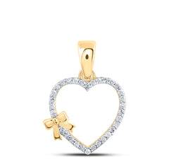 1/8CTW-DIA NK HEART PENDANT