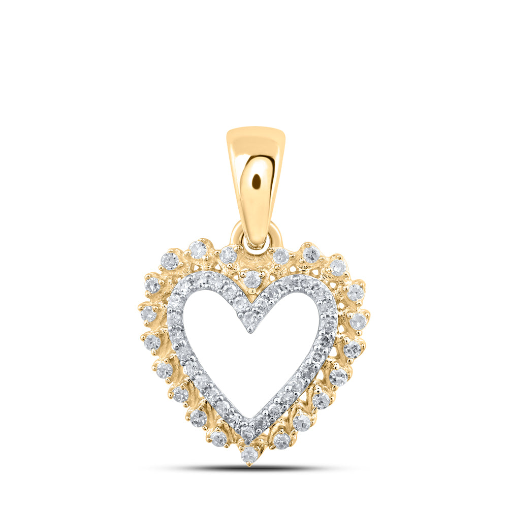 1/8CTW-DIA NK HEART PENDANT